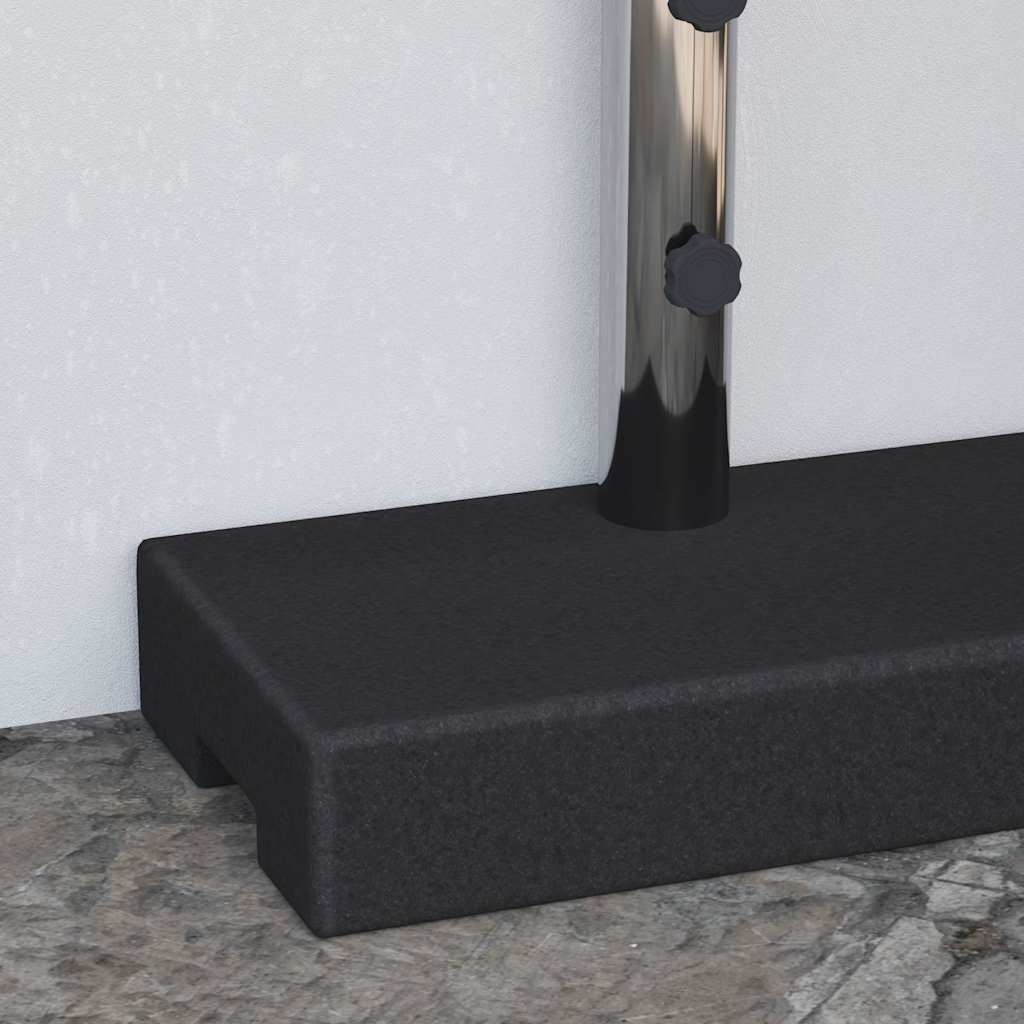 Parasol Base Granite 25 kg Rectangular Black