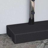 Parasol Base Granite 25 kg Rectangular Black