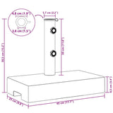 Parasol Base Granite 25 kg Rectangular Black - Extra Image