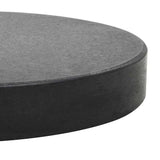 Parasol Base Granite 20 kg Round Black - Close-Up Angle