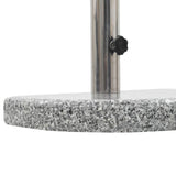 Parasol Base Granite 10 kg Curved Grey - Top-Down View