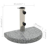 Parasol Base Granite 10 kg Curved Grey - Rear View