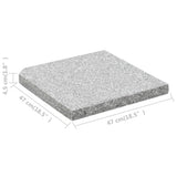 Umbrella Weight Plate Granite 25 kg Square Grey - Rear View