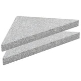 Umbrella Weight Plate Granite 15 kg Triangular Grey - Front View