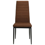Dining Chairs 6 pcs Brown Fabric