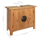 Bathroom Set 5 Piece Solid Recycled Pinewood - Low Angle