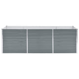 Garden Raised Bed Galvanised Steel 240x80x77 cm Grey
