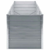 Garden Raised Bed Galvanised Steel 240x80x77 cm Grey