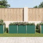 Garden Raised Bed Galvanised Steel 240x80x77 cm Green