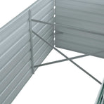 Garden Raised Bed Galvanised Steel 240x80x77 cm Green