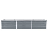 Garden Raised Bed Galvanised Steel 240x80x45 cm Grey