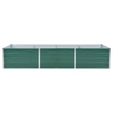 Garden Raised Bed Galvanised Steel 240x80x45 cm Green