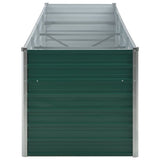 Garden Raised Bed Galvanised Steel 320x80x77 cm Green - 45-Degree Angle