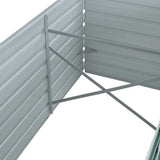Garden Raised Bed Galvanised Steel 320x80x77 cm Green - Close-Up Angle