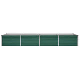 Garden Raised Bed Galvanised Steel 320x80x45 cm Green