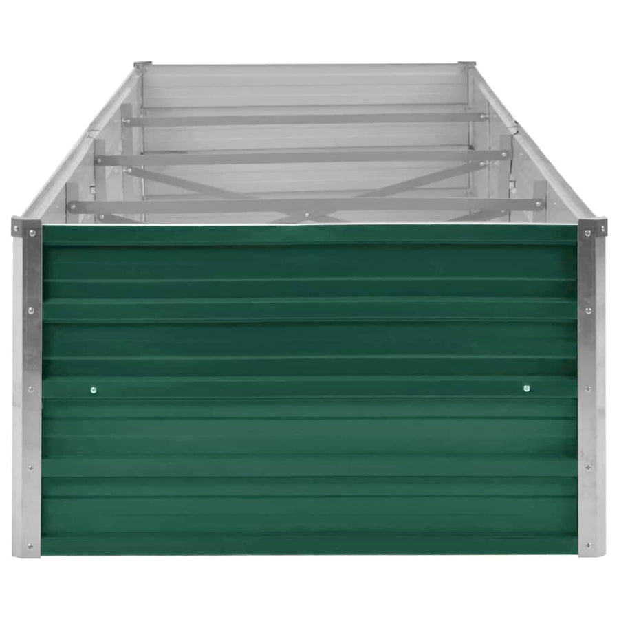 Garden Raised Bed Galvanised Steel 320x80x45 cm Green