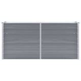 Garden Raised Bed Galvanised Steel 160x40x77 cm Grey
