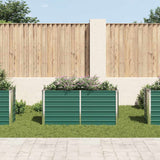 Garden Raised Bed Galvanised Steel 160x40x77 cm Green