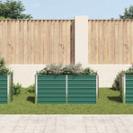 Garden Raised Bed Galvanised Steel 160x40x77 cm Green