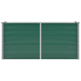 Garden Raised Bed Galvanised Steel 160x40x77 cm Green