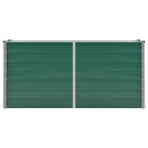 Garden Raised Bed Galvanised Steel 160x40x77 cm Green