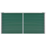 Garden Raised Bed Galvanised Steel 160x40x77 cm Green - Top-Down View