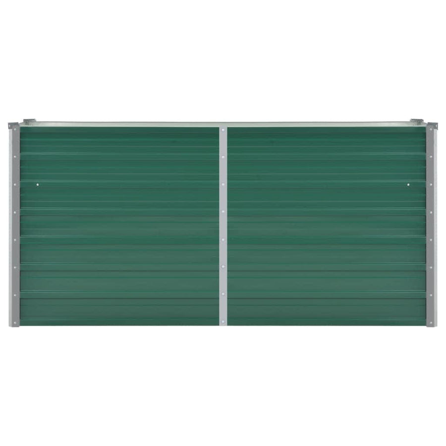 Garden Raised Bed Galvanised Steel 160x40x77 cm Green