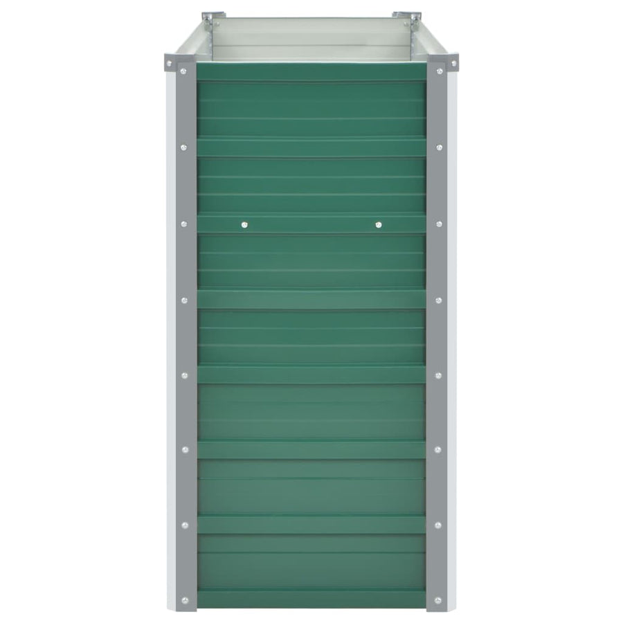 Garden Raised Bed Galvanised Steel 160x40x77 cm Green
