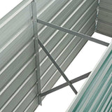 Garden Raised Bed Galvanised Steel 160x40x77 cm Green
