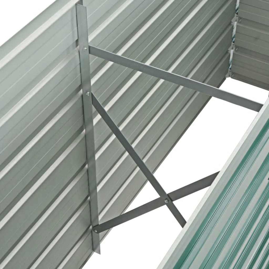 Garden Raised Bed Galvanised Steel 160x40x77 cm Green