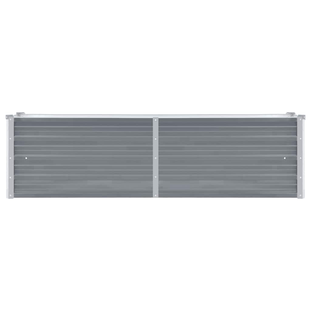 Garden Raised Bed Galvanised Steel 160x40x45 cm Grey