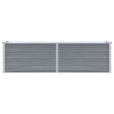 Garden Raised Bed Galvanised Steel 160x40x45 cm Grey - Side View
