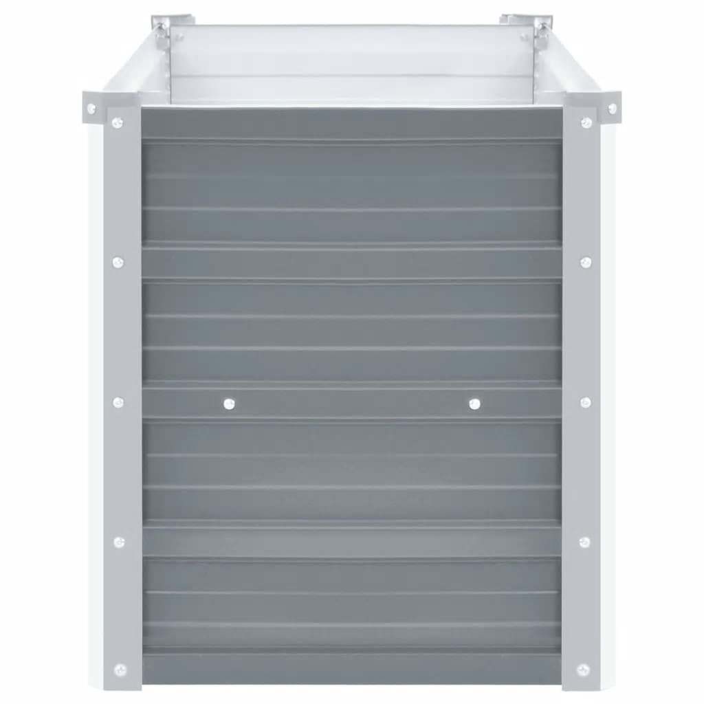 Garden Raised Bed Galvanised Steel 160x40x45 cm Grey