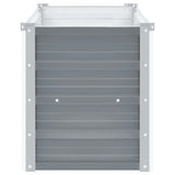 Garden Raised Bed Galvanised Steel 160x40x45 cm Grey - Top-Down View