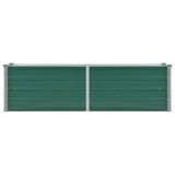 Garden Raised Bed Galvanised Steel 160x40x45 cm Green - Top-Down View