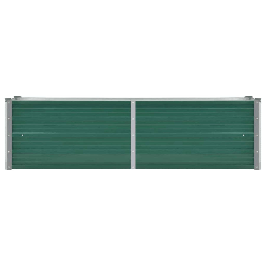 Garden Raised Bed Galvanised Steel 160x40x45 cm Green