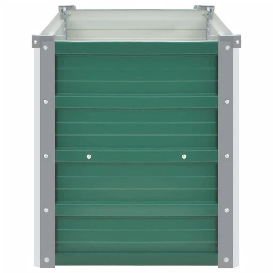 Garden Raised Bed Galvanised Steel 160x40x45 cm Green