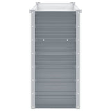 Garden Raised Bed Galvanised Steel 100x40x77 cm Grey - Top-Down View