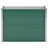 Garden Raised Bed Galvanised Steel 100x40x77 cm Green - Top-Down View