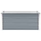 Garden Raised Bed Galvanised Steel 100x40x45 cm Grey