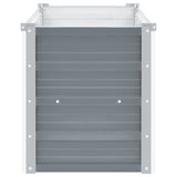 Garden Raised Bed Galvanised Steel 100x40x45 cm Grey