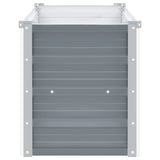 Garden Raised Bed Galvanised Steel 100x40x45 cm Grey - Top-Down View