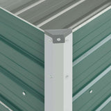 Garden Raised Bed Galvanised Steel 100x40x45 cm Green - Rear View