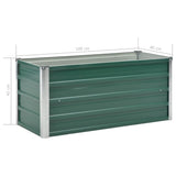 Garden Raised Bed Galvanised Steel 100x40x45 cm Green - Low Angle