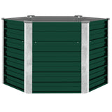 Garden Raised Bed Galvanised Steel 129x129x77 cm Green
