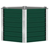 Garden Raised Bed Galvanised Steel 129x129x77 cm Green