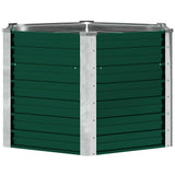Garden Raised Bed Galvanised Steel 129x129x77 cm Green