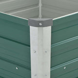 Garden Raised Bed Galvanised Steel 129x129x77 cm Green - Extra Image