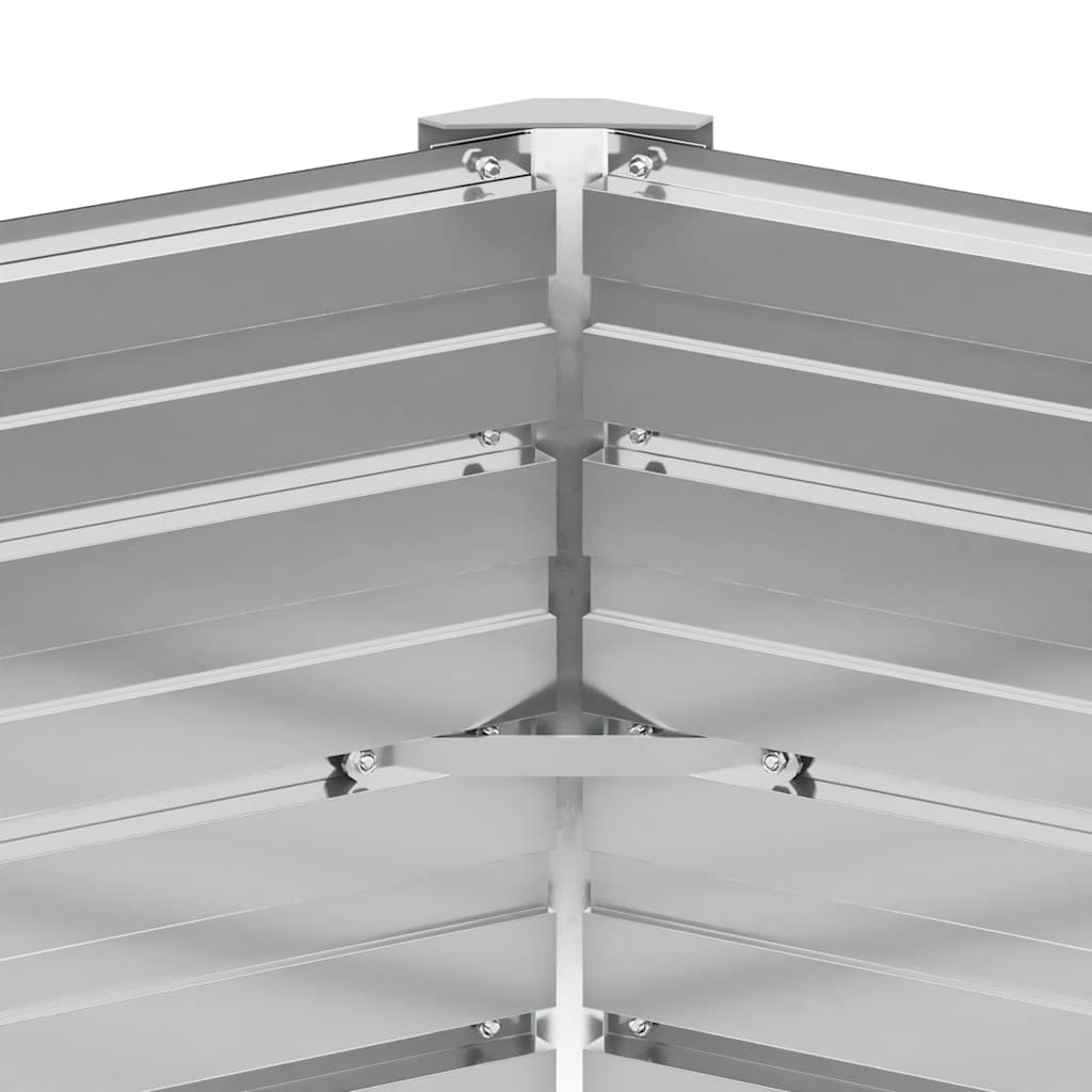 Garden Raised Bed Galvanised Steel 129x129x77 cm Green