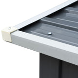 Garden Log Storage Shed Galvanised Steel 172x91x154 cm Grey - 45-Degree Angle